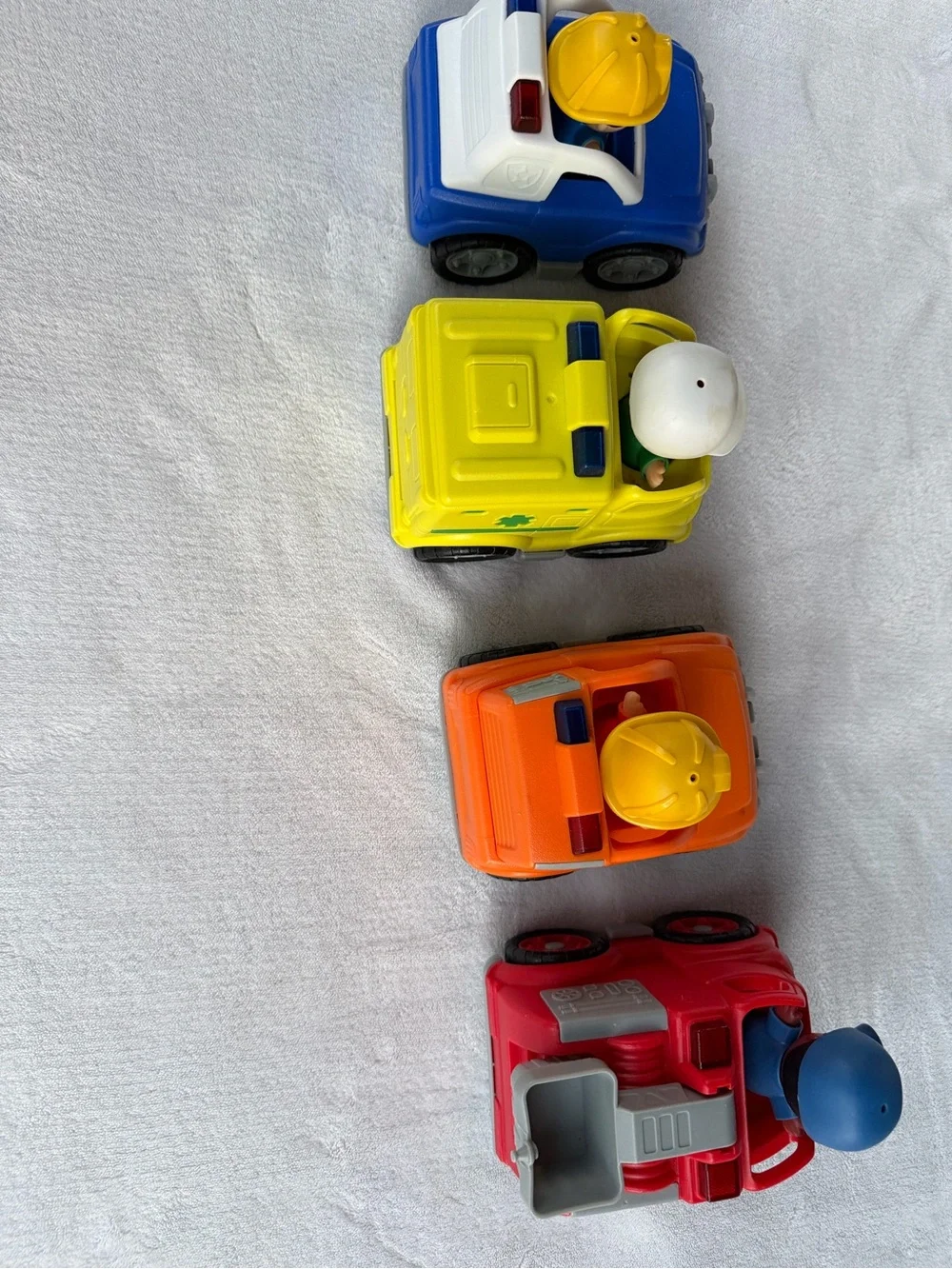 Rescue Vehicle Toy Pack - Red, Yellow, Orange, Blue